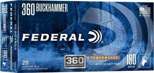 Federal 360BHAS .360 Buckhammer 180 Grain JSP 20 Rounds Centerfire