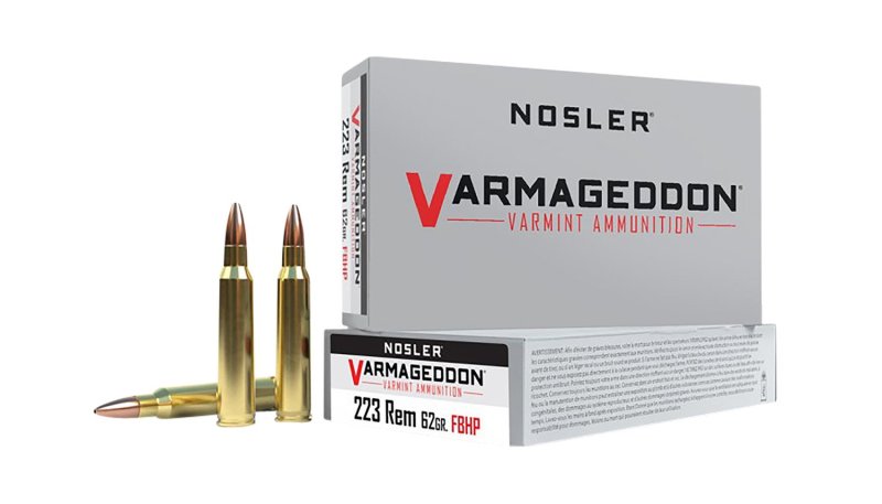Nosler 40223 Varmageddon Varmint 223 Rem 62 gr FBHP Ammo 20 Box