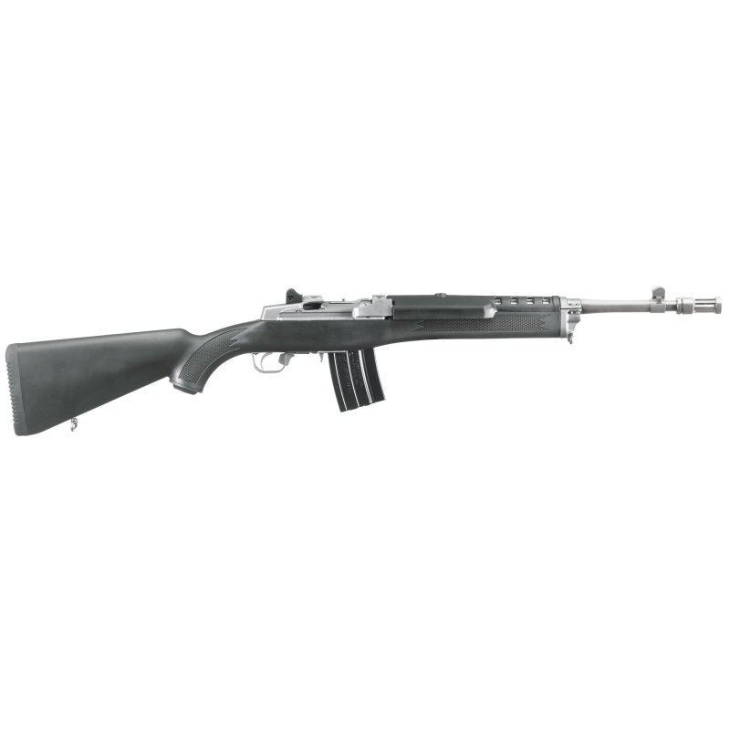 Ruger 5819 Mini-14 Tactical Rifle, 223 Rem/5.56 NATO, 16.12" Barrel, 20-Round, Black Synthetic Stock, Matte Stainless Steel Finish