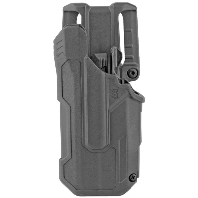 Blackhawk T-Series L2D Duty Holster Left Hand Black Finish Fits Glock 17/22/31 With TLR7 Includes Jacket Slot Belt Loop 44N300BKL