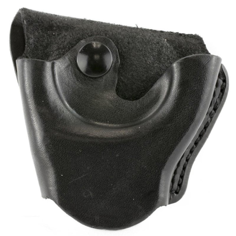 DeSantis Cuff Case S&W 100 Black Leather Ambidextrous Belt Snap