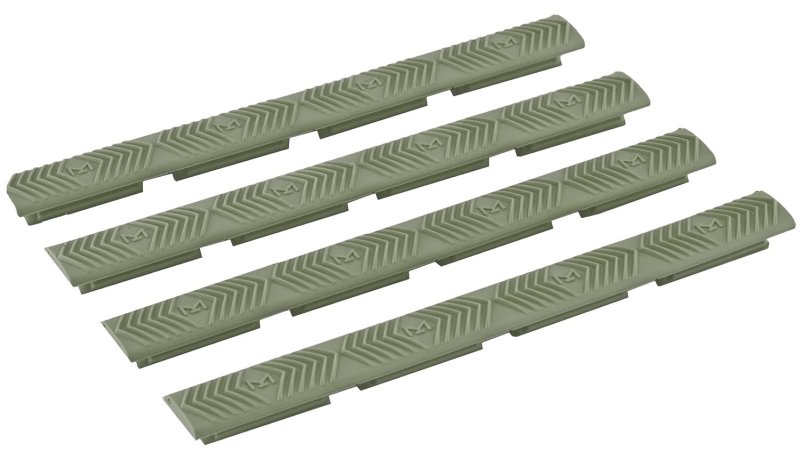 Ergo Grip M-LOK Slot Rail Covers 4-Pack Olive Drab Green 4332OD