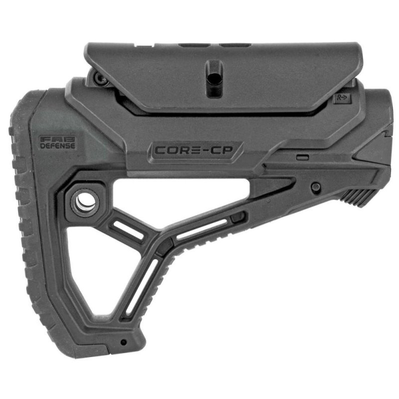 FAB Defense GL-Core AR-15 Buttstock Adjustable Cheek Rest Black