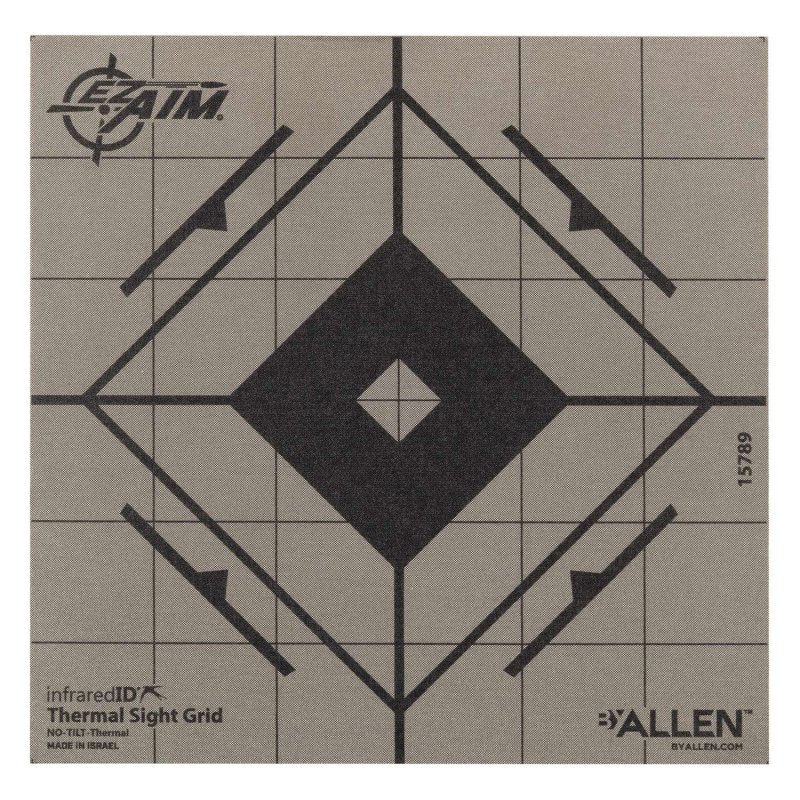 Allen Company 15789 Thermal Target 6x6 Sight-In Grid Paper Black/Gray