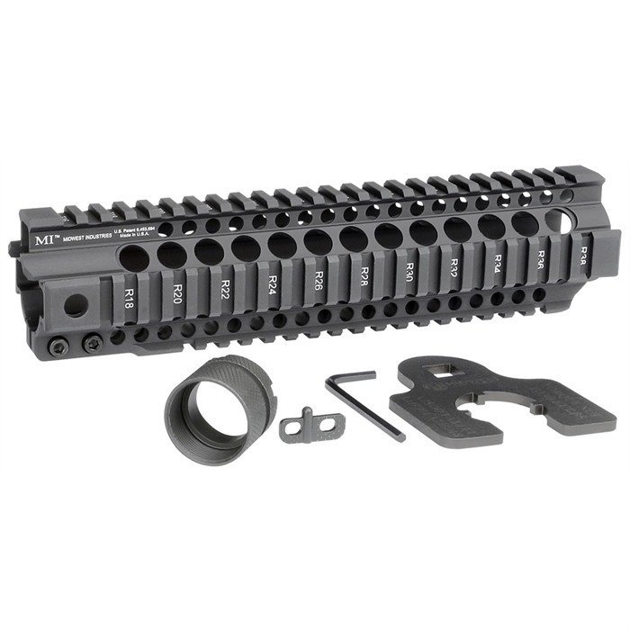 Midwest Industries MI-CRT10 AR-15 10" Free Float Handguard Matte Black