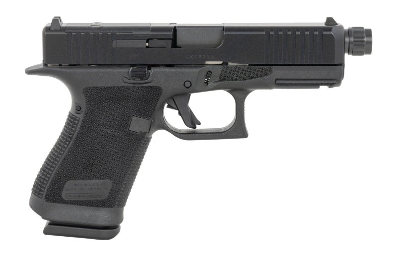 Glock P61950203TB G19 Gen6 9mm Luger 15+1 4.02" Threaded Barrel, Steel Optic Ready/Serrated Slide, Polymer Frame w/Accessory Rail, Interchangeable Backstrap Grip, Ambidextrous