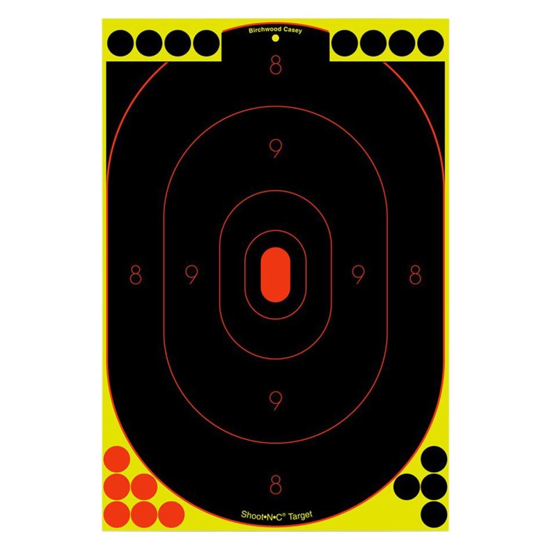 Birchwood Casey Shoot-N-C Silhouette Targets 12x18 Black/Yellow 12 Pack