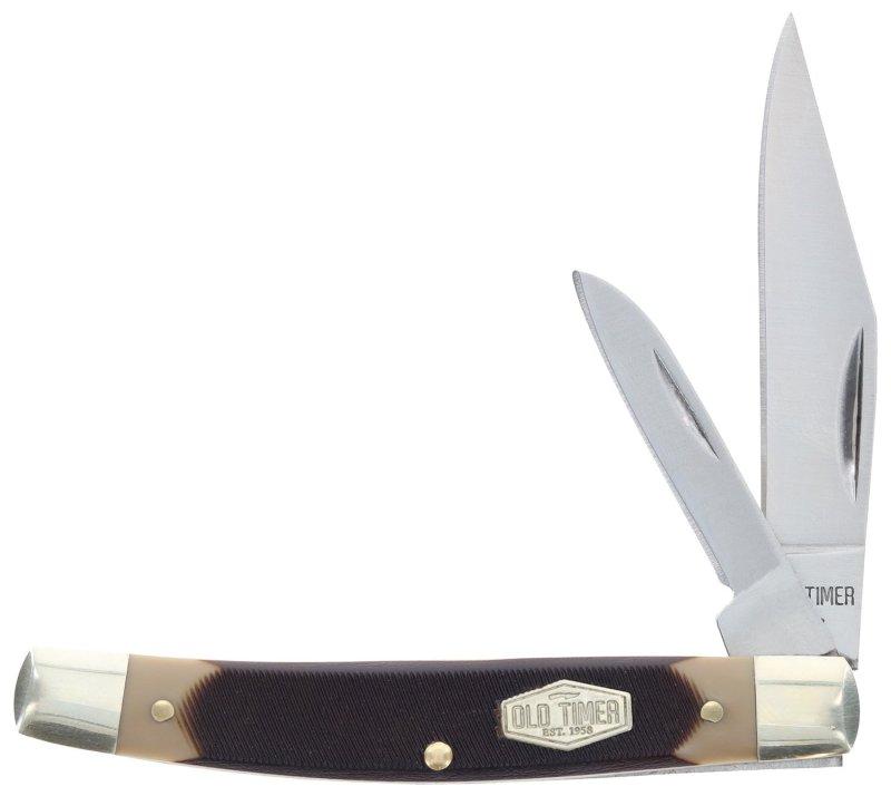 Old Timer 1179231 Middleman Jack 2.5" Folding Knife Black/Tan Handle