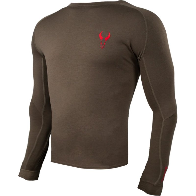 Badlands Pecora Merino Crew 21-42414 Mud Small Lightweight Odor-Resistant