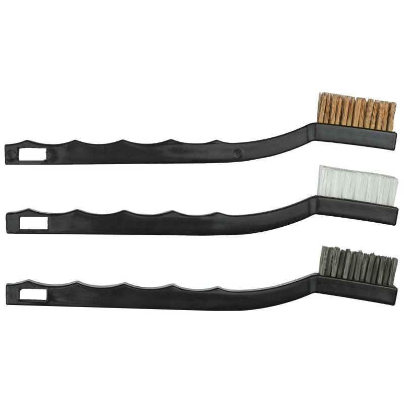 Outers 40835 Utility Gun Brush Set 3-Piece Nylon Phosphor Stainless Steel