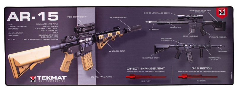 TekMat TEKR44AR15WPD AR-15 Ultra 44" Cleaning Mat, Water/Oil Resistant