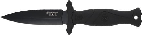 Smith & Wesson HRT Boot Neck Knife 4in Stainless Steel Rubber Overmolded