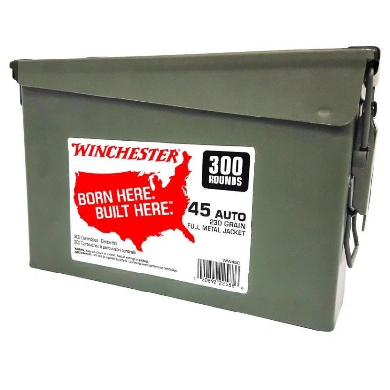 Winchester WW45C 45 ACP 230 gr Full Metal Jacket 300 Rounds
