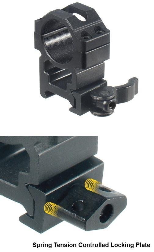 Leapers UTG RQ2W1204 2-Piece Picatinny Rings, 22mm, High Profile, QD Lever
