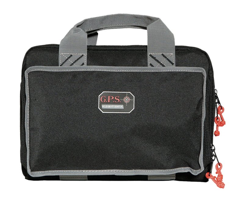 GSM Outdoors GPS-1310PC Quad Pistol Case Black 4-Handgun Mag Storage