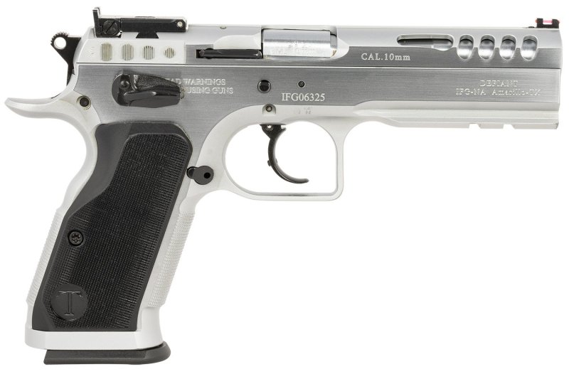 Tanfoglio TFSTOCKM10 Defiant Stock Master 10mm 13+1 4.75" Hard Chrome