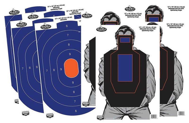 Birchwood CASEY Dirty Bird Oval Silhouette & Bad Guy Silhouette Combo 8Pack