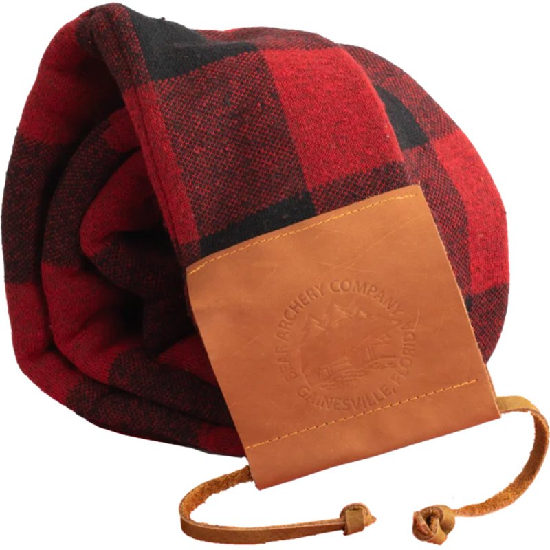 Bear Archery AT23BS Bow Sock Sherpa Lined Plaid Exterior Leather Tie End