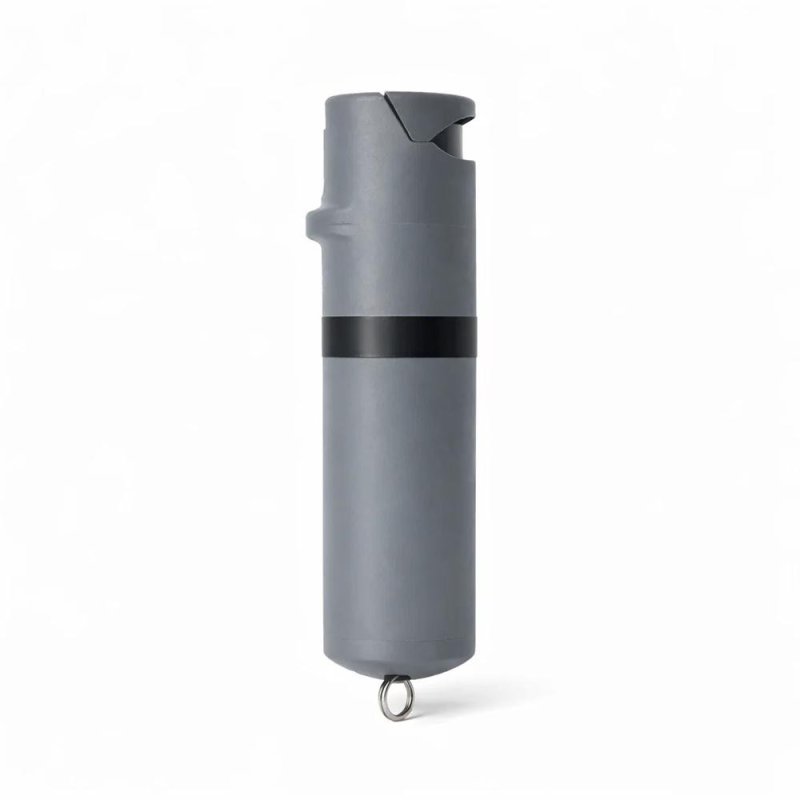 POM Industries PK-GRY-1.4 Pepper Spray Keychain Gray/Black 1.4% MC