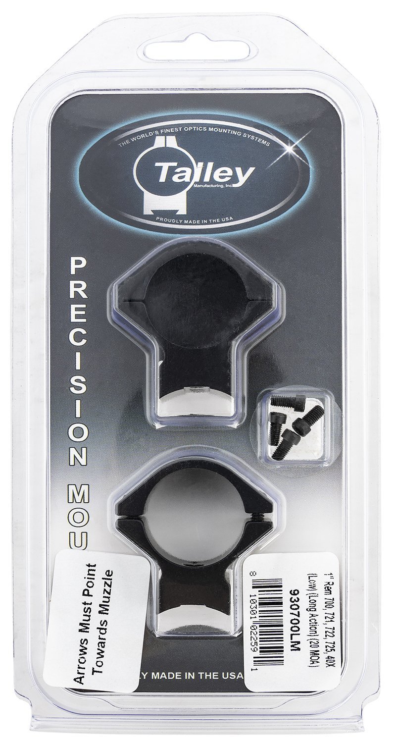 TALLEY For Model 700-721-722-725-40X 1" Low Long Actn 20 MOA Rings 930700LM