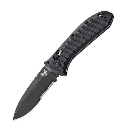 Benchmade Presidio II Auto Axis Serrated Black Knife - 5700SBK