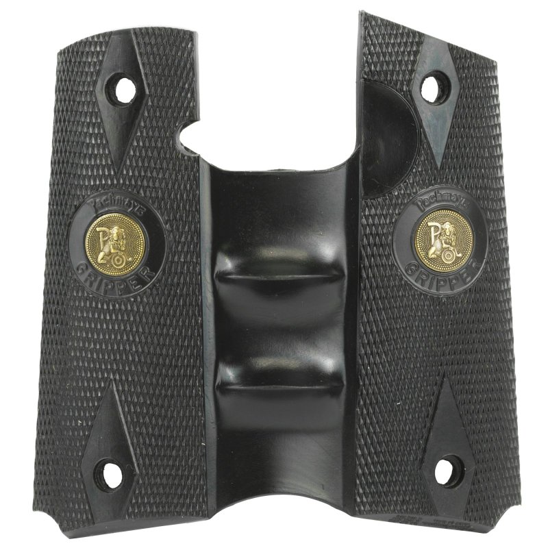 Pachmayr Signature Grip Checkered Black Rubber for 1911