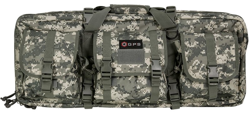 GPS DRC28ACU Double Rifle Case A-TACS AU 600D Polyester Lockable Zippers