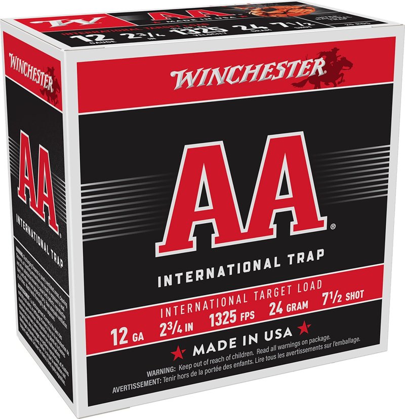 Winchester Ammo AANL127 AA International Target 12 Gauge 2.75" 7/8 oz 1325 fps 7.5 Shot 25 Bx/10 Cs