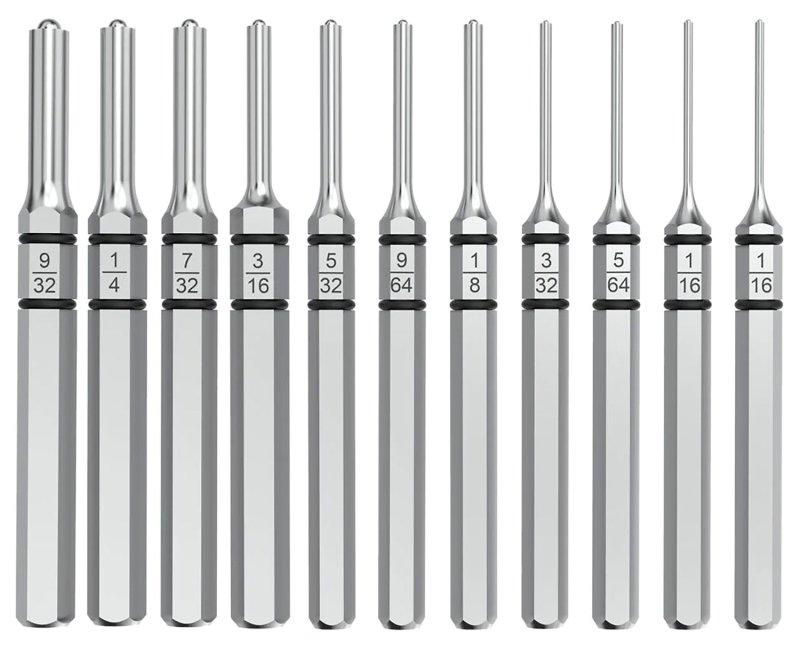 Real Avid AVAPK-RP Accu-Punch Roll Pin Set 11-Piece Steel