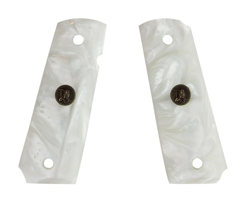 Pachmayr 1911 Custom White Simulated Pearl Grip Panels