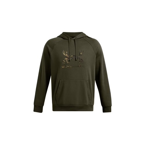 Under Armour Men's Rival Fleece Antler Hoodie Midweight Pullover