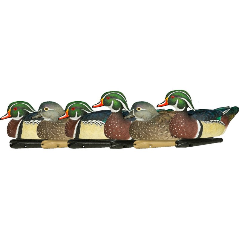 AvianX AVX8083 Top Flight Wood Duck Decoys 6 Pack, Lifelike Design