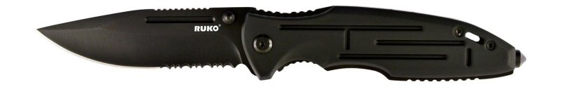 RUKO RUK0153CS 440A Black Anodized Folding Knife