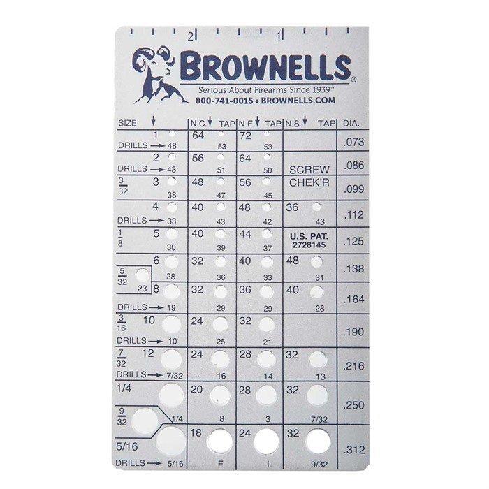 Brownells U.S. SCREW CHEK'R STEEL