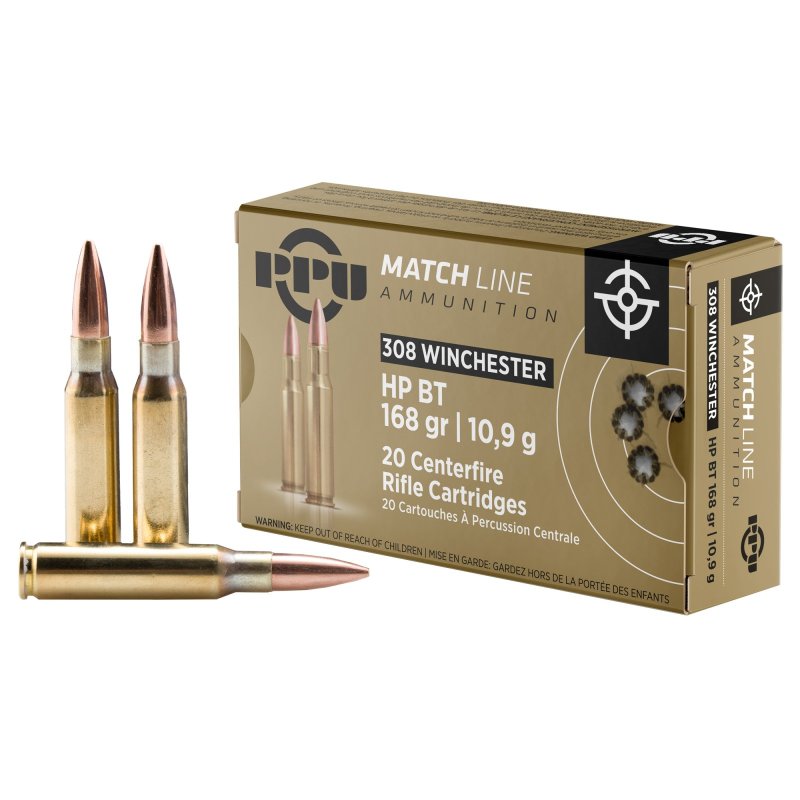 Prvi Partizan PPM3082 .308 Win 168gr HPBT Match Ammo 20/Box