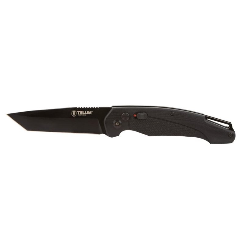 Rock Ridge Outdoors Telum Titan 4 In Auto Tanto Blade Black