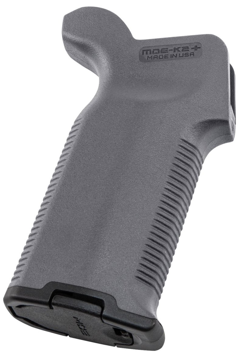 Magpul MAG532-GRY MOE-K2+ AR15/M4 Grip Gray Rubber Overmolded Design