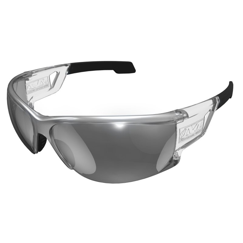 Mechanix Wear Type-N Safety Glasses Black Frame Silver Lens