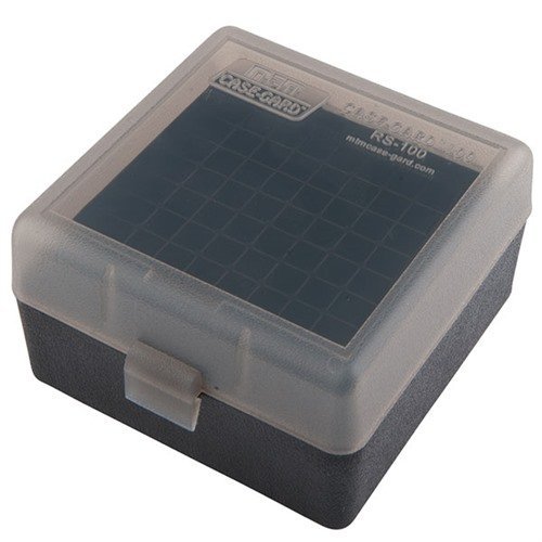 MTM Case-Gard RS-100 Flip-Top Ammo Box 100 RD 223 204 CLR-SM