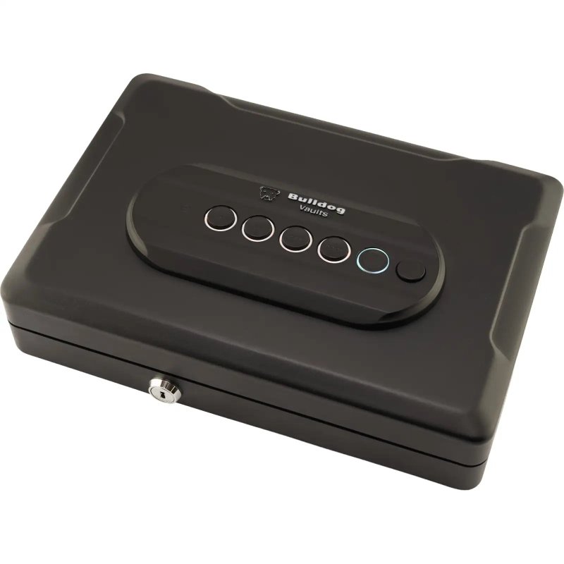Bulldog Single Pistol Vault 13x8.25x2.75in Trio Lock LED Code
