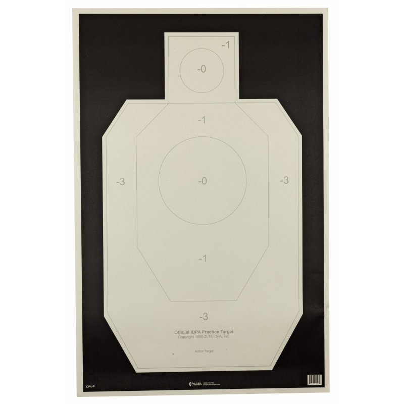 Action Target IDPAP100 IDPA Silhouette Targets 23"x35" 100 Pack