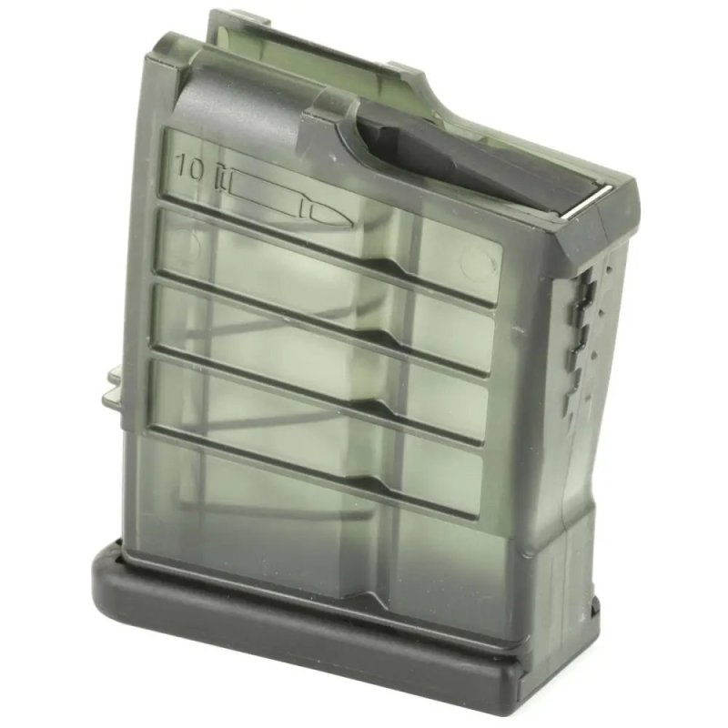 Heckler & Koch MR762A1 10-Round Detachable Magazine, 7.62x51mm NATO, Clear Polymer, Gray Finish, Model 234690S