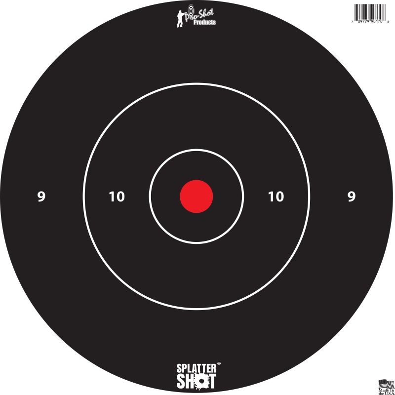 Splatter Shot 12 White Bull's-Eye Target 5/ct