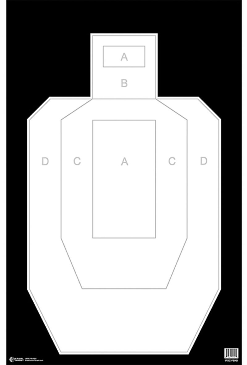 Action Target IPSC/PBKB Practice Targets 100 Pack Paper