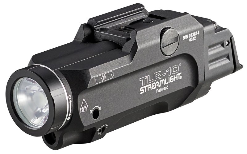 Streamlight 69470 TLR-10 Weapon Light w/Laser 1000 Lumens Output White LED Light Red Laser 200 Meters Beam Rail Grip Clamp Mount Flex Aluminum
