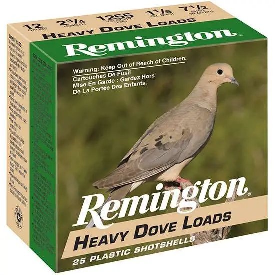 Remington Ammunition 28757 Heavy Dove Loads Upland 12 Gauge 2.75" 1 1/8 oz 8 Shot 25 Per Box/ 10 Cs