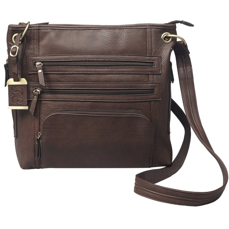 Bulldog BDP-039 Large Purse 14 in Chocolate Brown Leather Holster Included