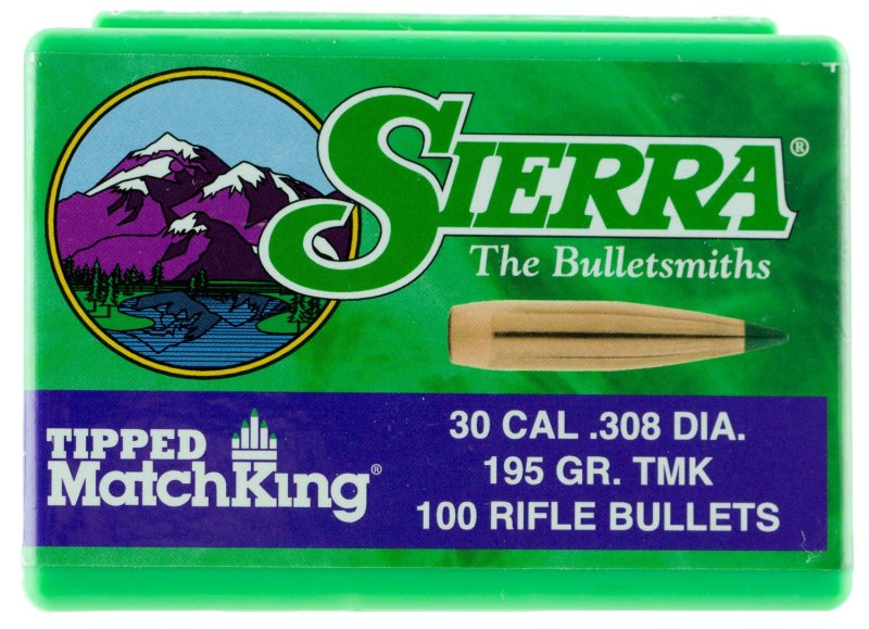 Sierra Tipped MatchKing 7795 .30 Caliber 195 Grain 100 Count Boat Tail