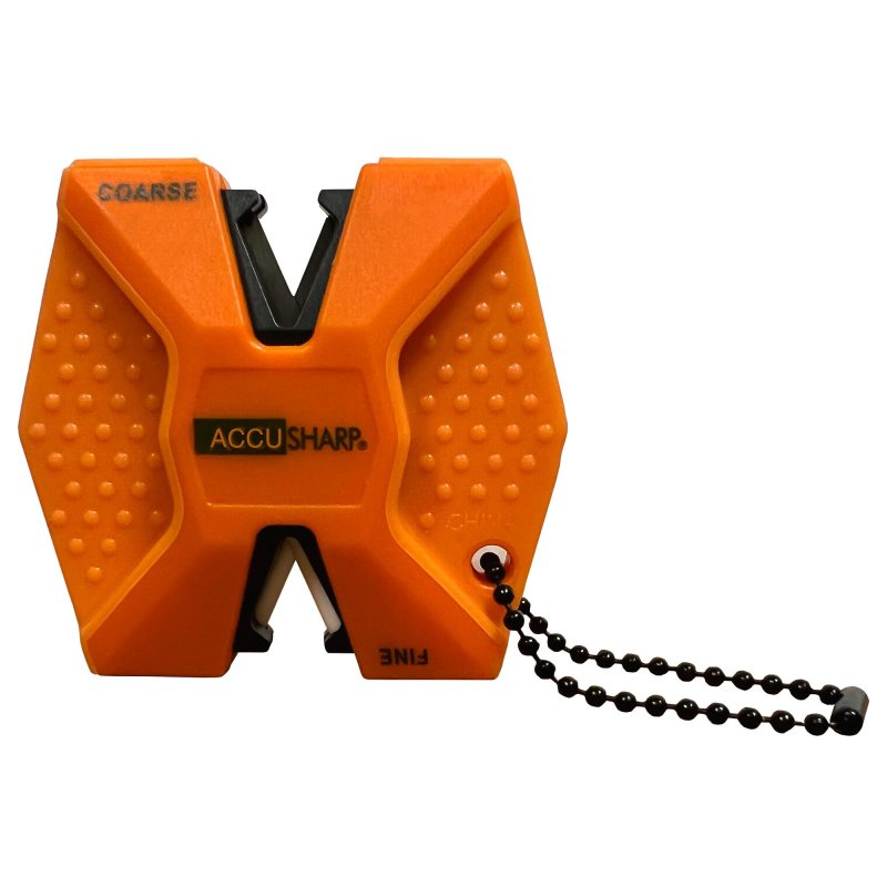AccuSharp Knife Sharpener Tungsten Carbide Blades Rubber Over-Molded Grip