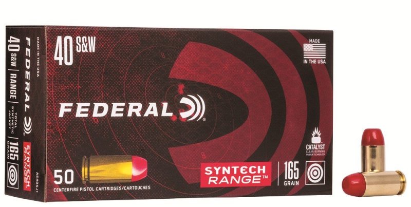 Federal AE40SJ1 40 S&W 165 Grain Total Synthetic Jacket 50 Rounds